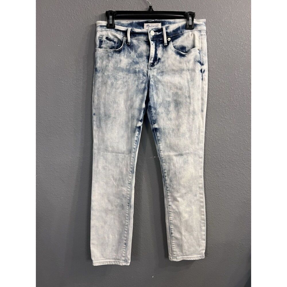 Madewell Acid Wash Mid Rise Slim Fit Ankle Jeans Size 26 Denim Y2K